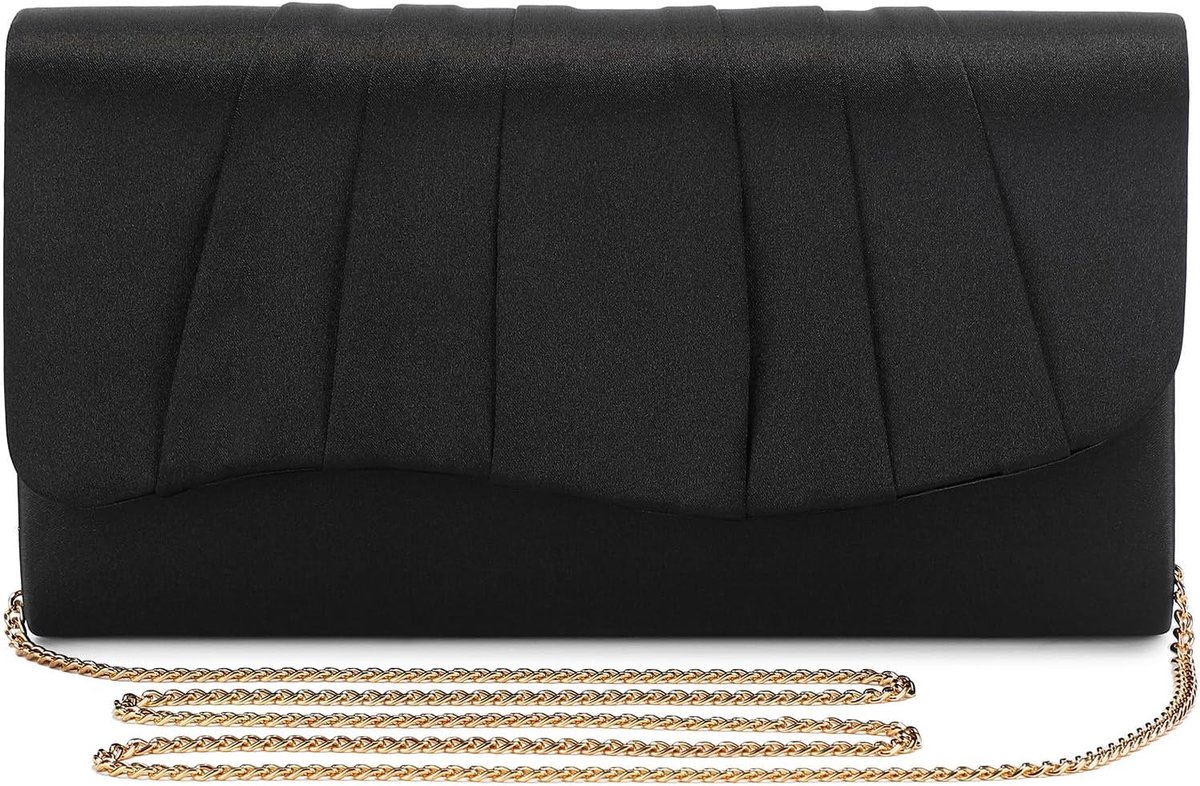 Clutch Avondtas - Navy Blauw Satijn - Elegant Design - Perfect voor Bruiloften - ShopVlot