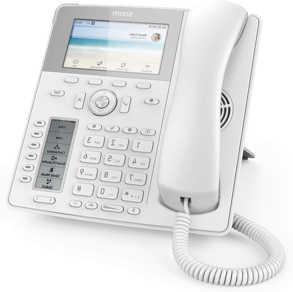 IP telefoon - VoIP telefoon bureautelefoon - Zakelijk communiceren - Dubbel kleurenscherm - 12 SIP identiteiten - Wit