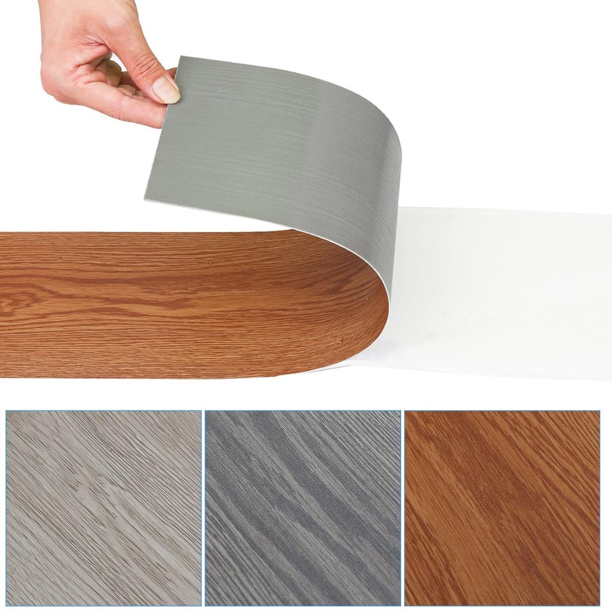 Vloerbedekking, zelfklevend vinyllaminaat, vloerbedekking pvc, antislip, waterbestendig, vinylvloer, dikte 1,5 mm, voor keuken, woonkamer, slaapkamer, 7 tegels, ca. 1 m² (warme oak)