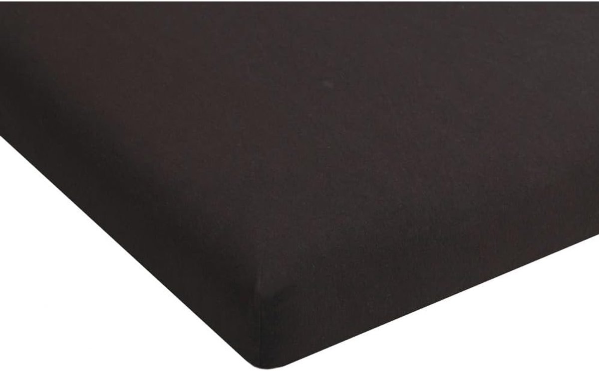 Hoeslaken Jersey Katoen - Topdekmatras Zwart - 90x200