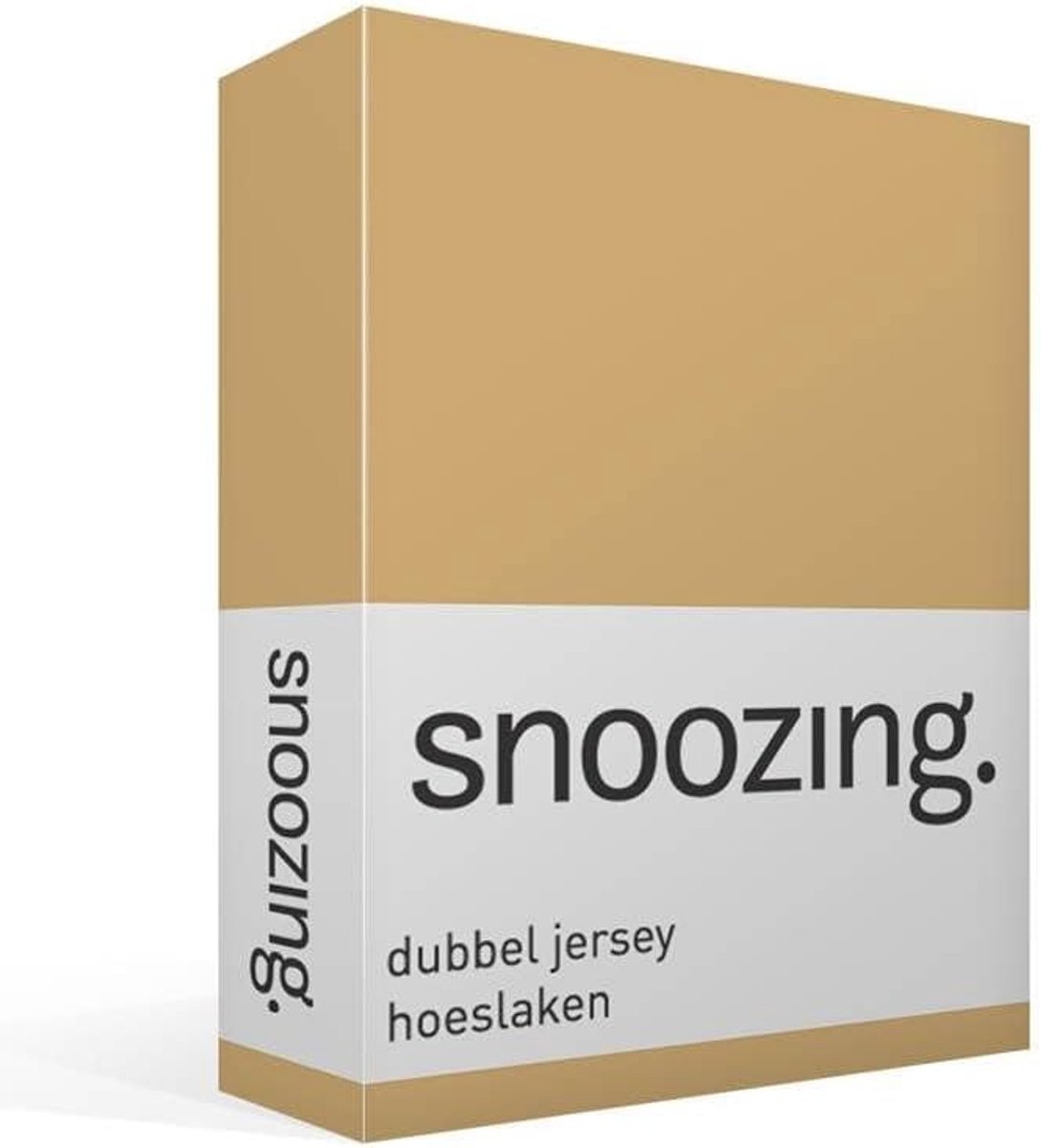 Fitted sheet 90 x 210/220 cm - double jersey - zandkleur - optimaal slaapcomfort - SnelShoppen