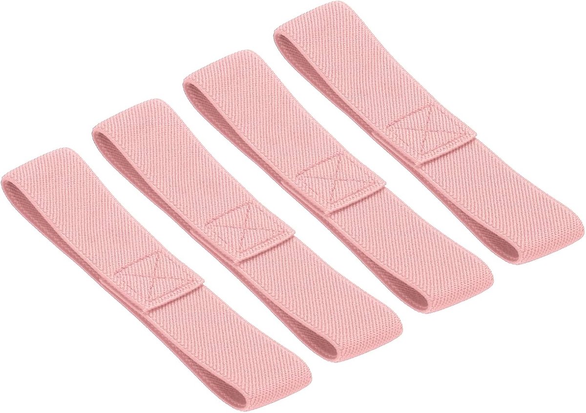 4 stuks riemen voor Bento Box, elastische strap, bevestiging, vervanging voor thuis, kantoor, camping, picknick (roze)