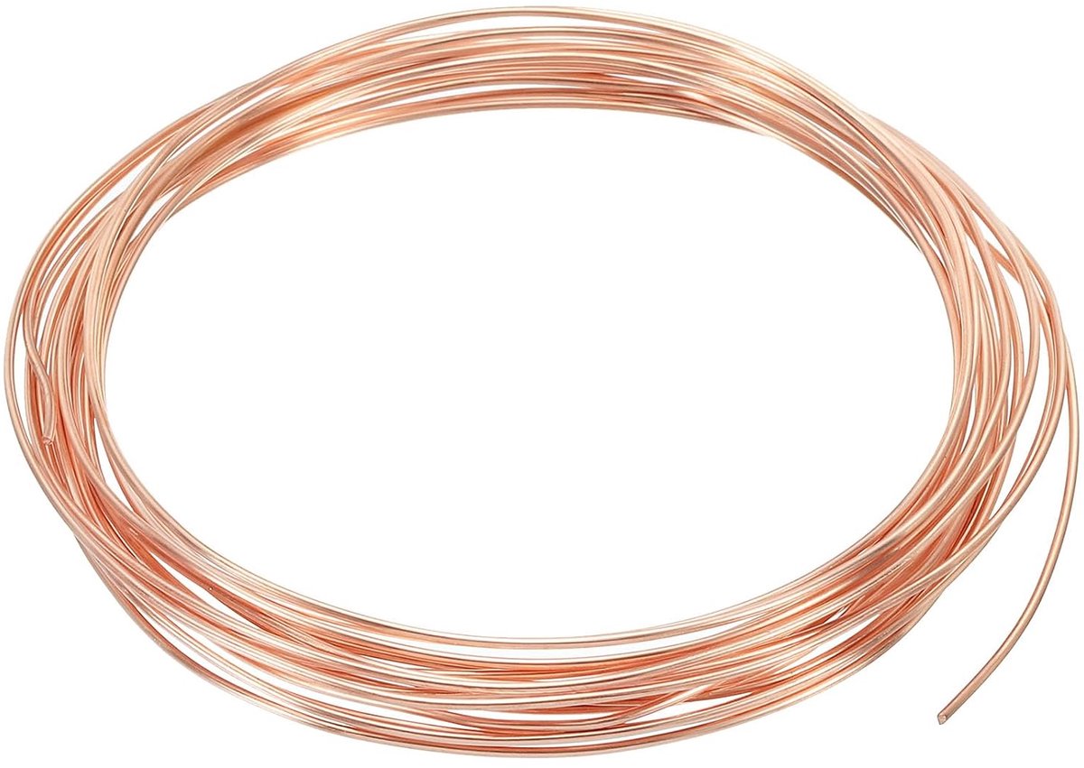 Draad 18 Meters 99,9% Zuiver Koperdraad 1,2 mm Zachte Kralen Metalen Draad Plant Staaf Stropdassen voor Sieraden Ambachten