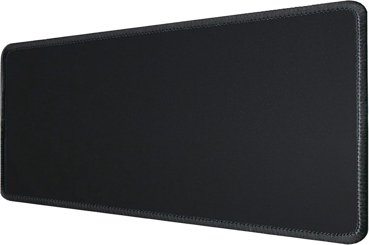 Monsters Muismat 90 x 40 cm, Stoffen Mouse Pad, Zwart, anti-slip & stil - gaming, kantoor, thuiskantoor, Mousepad afwasbaar, oprolbaar, gestikt/Genaaide Rand