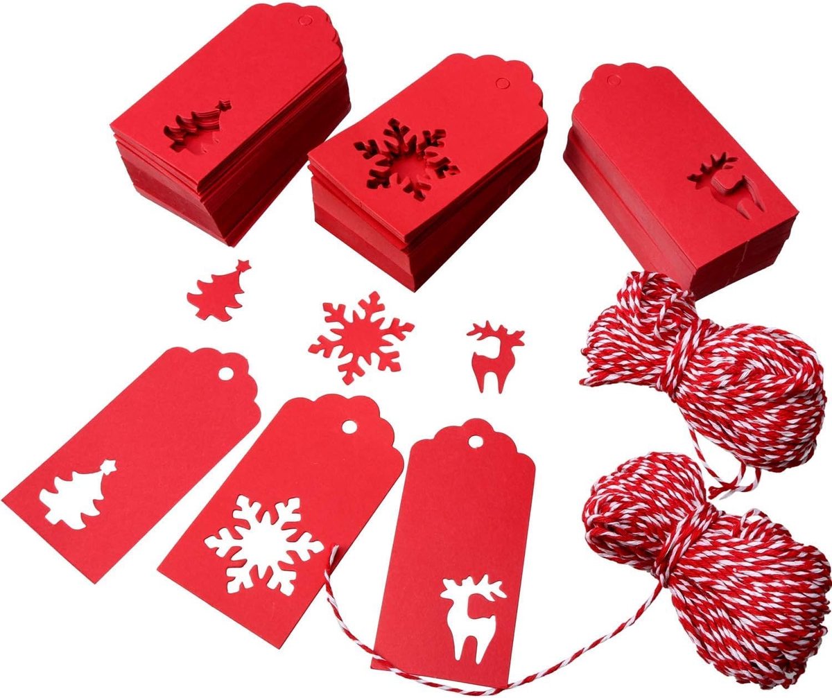 Kraftpapieren hangers, 150 stuks, cadeauhangers, kraftpapier, etiketten, tags en kaarten met jute koord voor bruiloft, doe-het-zelfdecoratie, cadeau voor Kerstmis