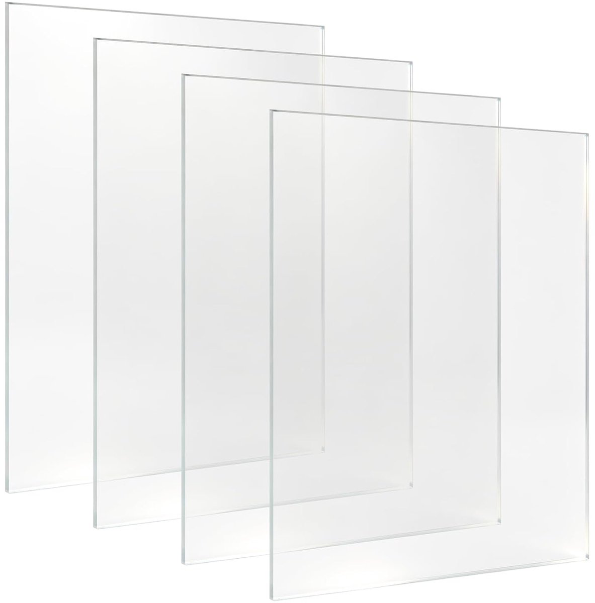 4 stuks heldere acrylplaten, A4-plaat, acrylglasplaat, transparante kunststof platen, 210 x 297 mm, plastic plaat, acrylvel voor fotolijst, fotolijst, tafelstandaard, schilderen, display, decoratie
