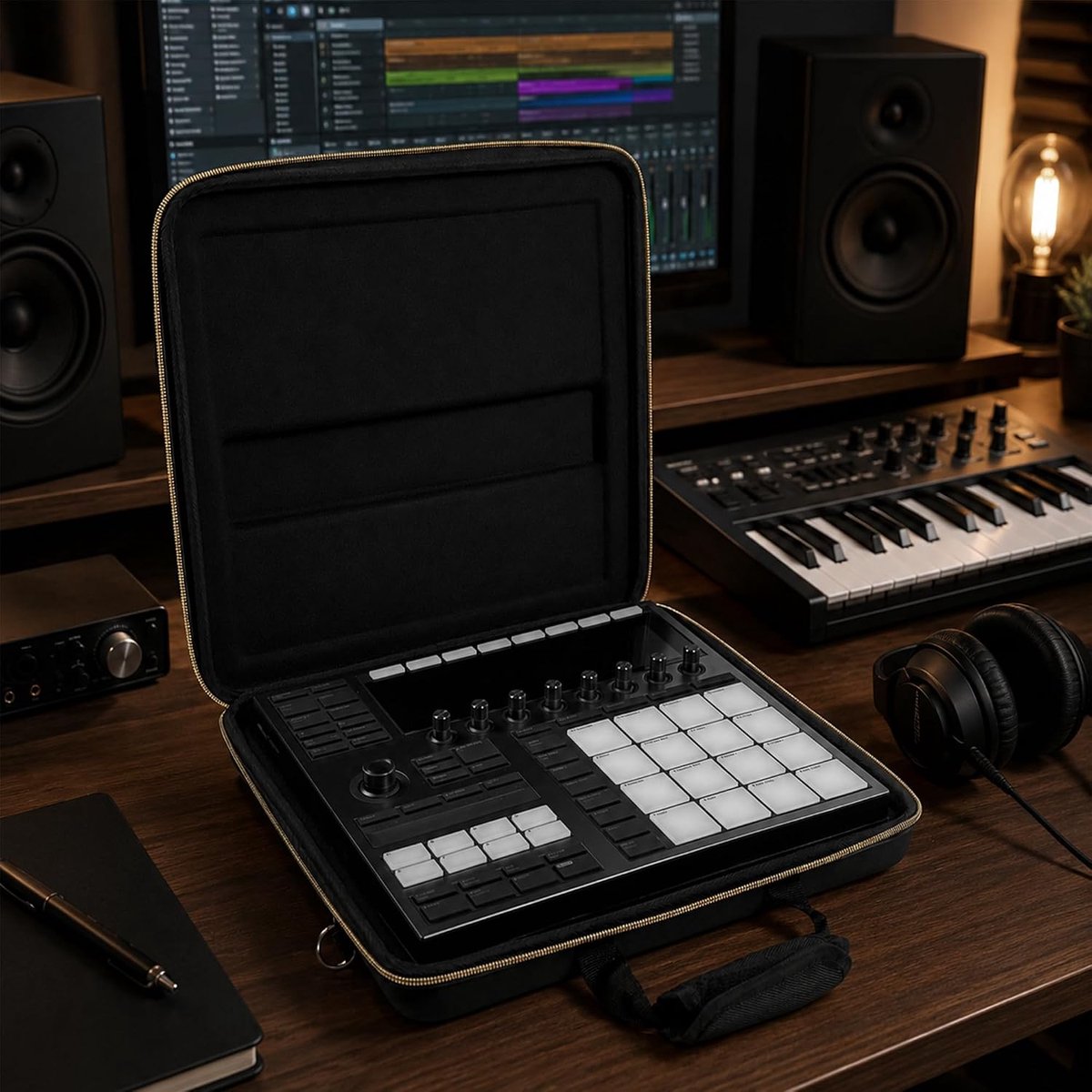 Hardshell Travel Case Compatible with Native Instruments Maschine NI MK3 Drum Controller Analog Device cover