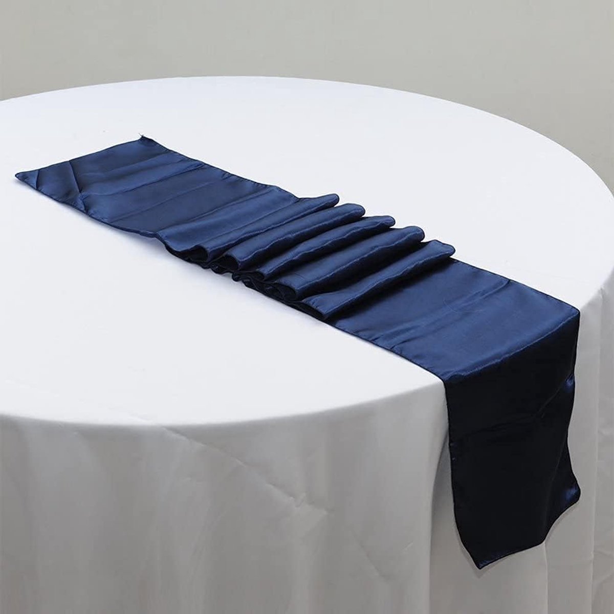 Tafellopers, decoratie kamer, bruiloft, tafel, runner, 275 cm x 30 cm (marineblauw)