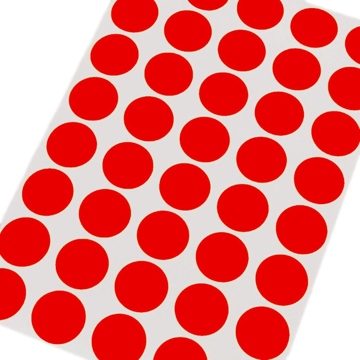 Markeringspunten van papier zelfklevend kleur, grootte en hoeveelheid naar keuze (rood 20 mm 40 stuks)