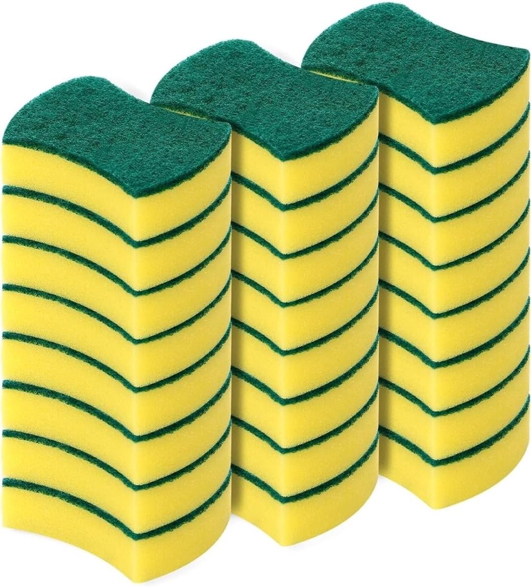 Sponzen met schuurzijde, 80 stuks