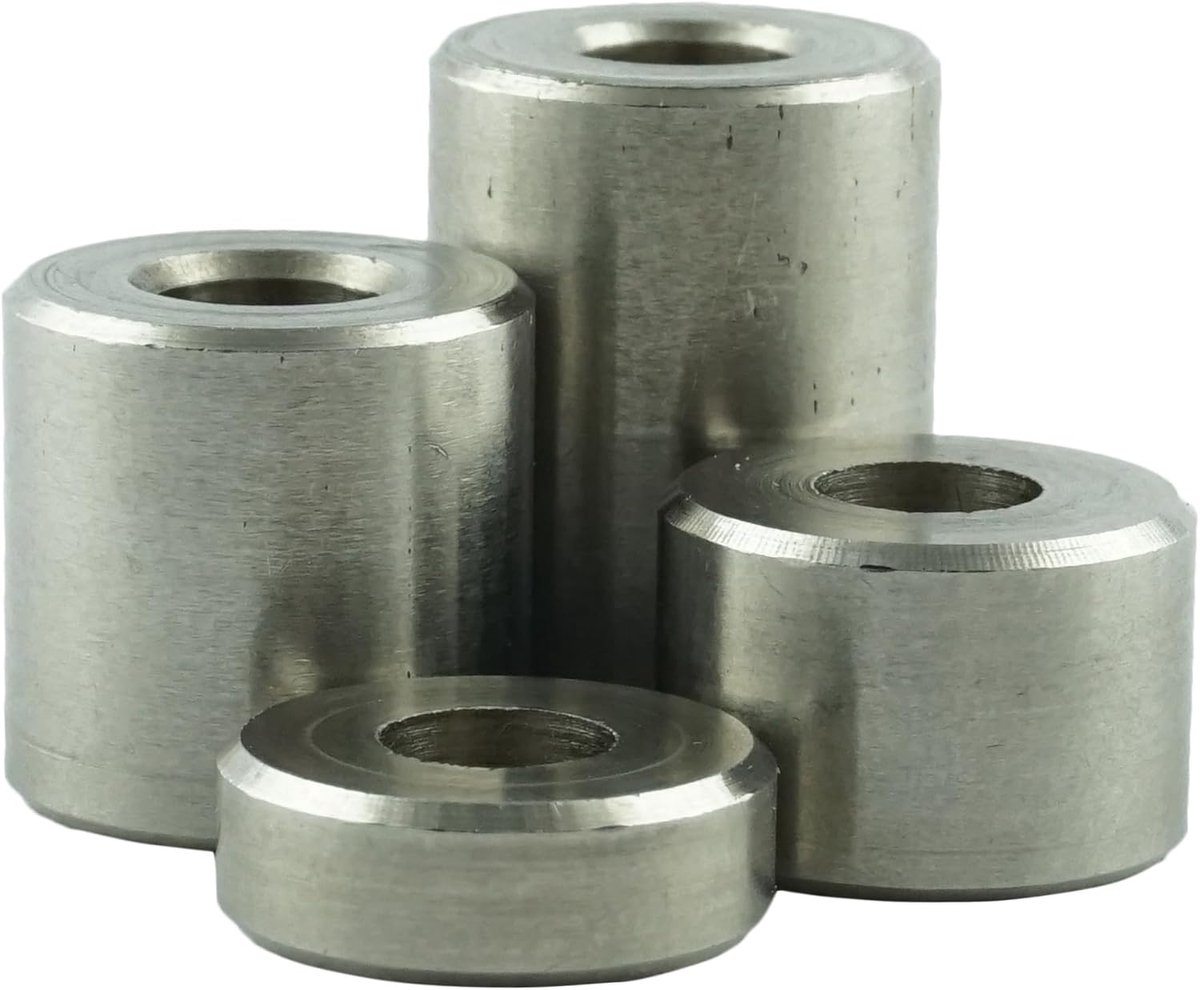 Afstandshuls van roestvrij staal voor M6 (50 stuks) - Ø buiten: 15 mm; Ø binnenkant: 6,5 mm; lengte: 10 mm - afstandhouder - afstandhouder - VA afstandshuls - roestvrij