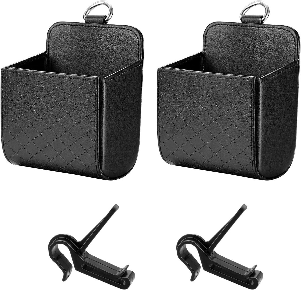 Auto-organizer 2 stuks - Opbergdoos voor luchtinlaten - Organizer voor sleutels en telefoons - SnelShoppen