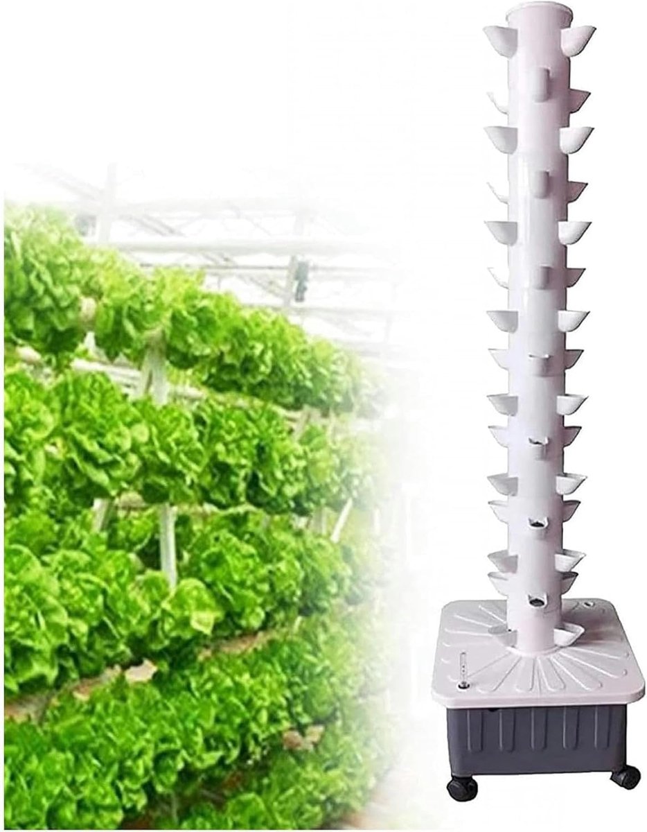 Beplanting, hydroponische kit, aquaponicssysteem, verticaal hydroponisch systeem - 15-laags 45-gats hydroponische torenset