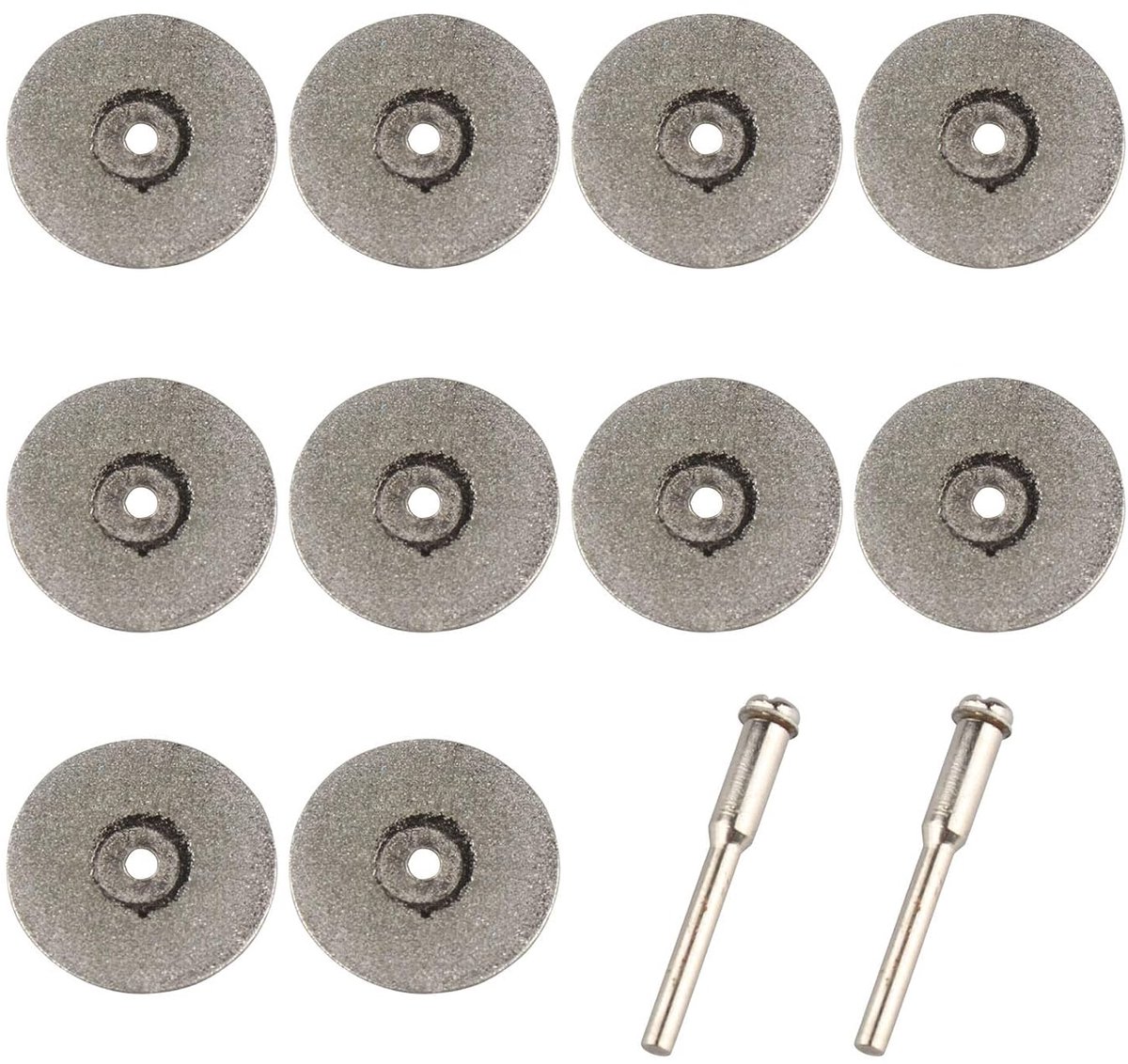 Diamant mini slijpschijf set diamant slijpschijven set snijschijven geperforeerd 25 mm met 2 arbors 10 stuks