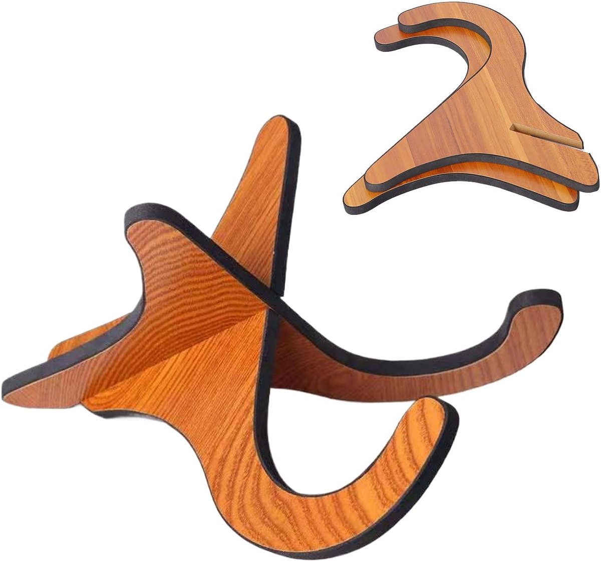 Standaard, houten standaard voor ukelele, houten ukelelstandaard, opvouwbare vioolstandaard, afneembare muziekinstrumentstandaard voor mandoline, viool, kleinere apparaten (niet geschikt voor