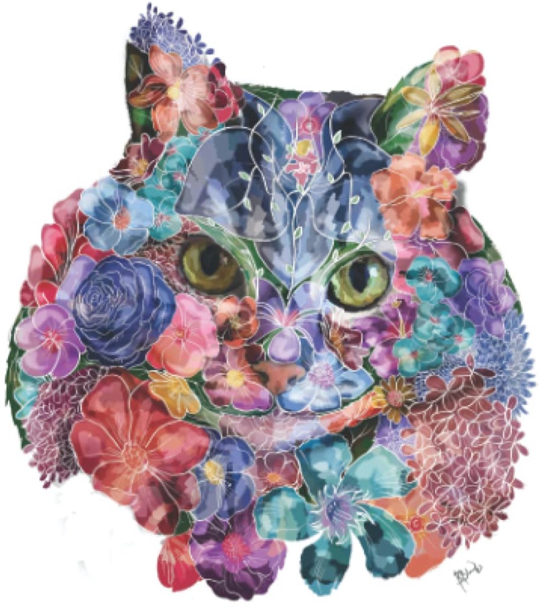 Lover Notebook Journal: Long Haired Floral Cat Journal Notebook