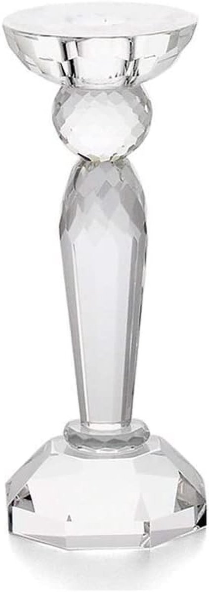 Kaarshouder Kristal - Kandelaar Centerpiece - Huis Decoratie - Europese Romantiek - 7.5x7.5 cm - Transparant