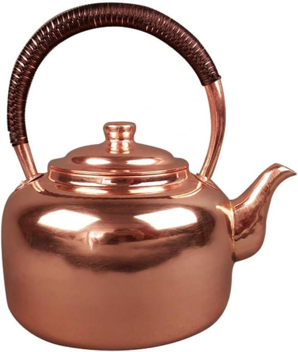Waterkoker met Fluitje - Theepot RVS - Water Koken - Zuiver Koperen Contactoppervlak - Grote Capaciteit - Zilverkleurig