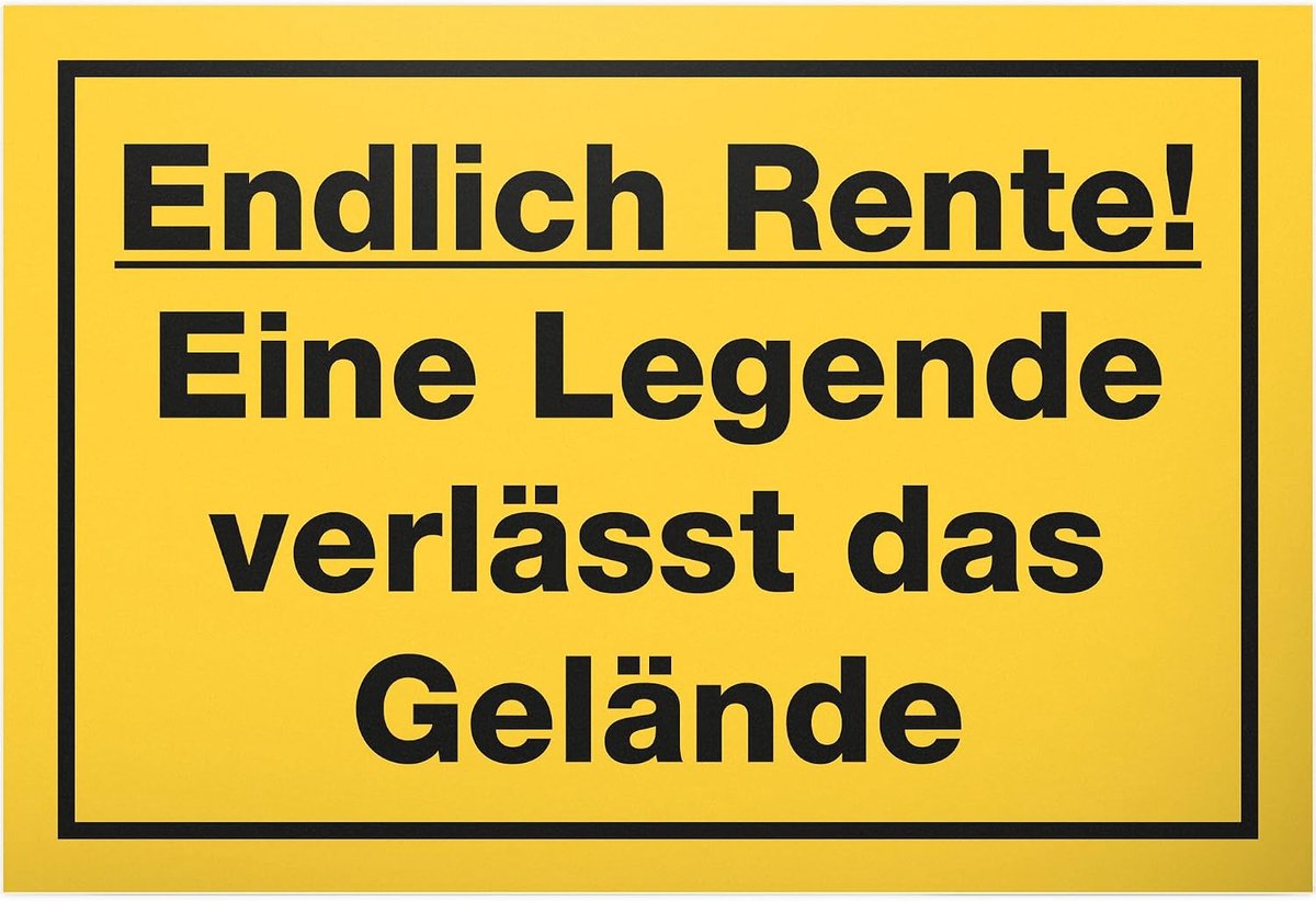 Legend terrein, kunststof bord, 30 x 20 cm, gepensioneerd, vrouwen en mannen, collega, pensioen, cadeau, pensioen, feestdecoratie, afscheid, afscheid, cadeau-idee, kaart pensionering