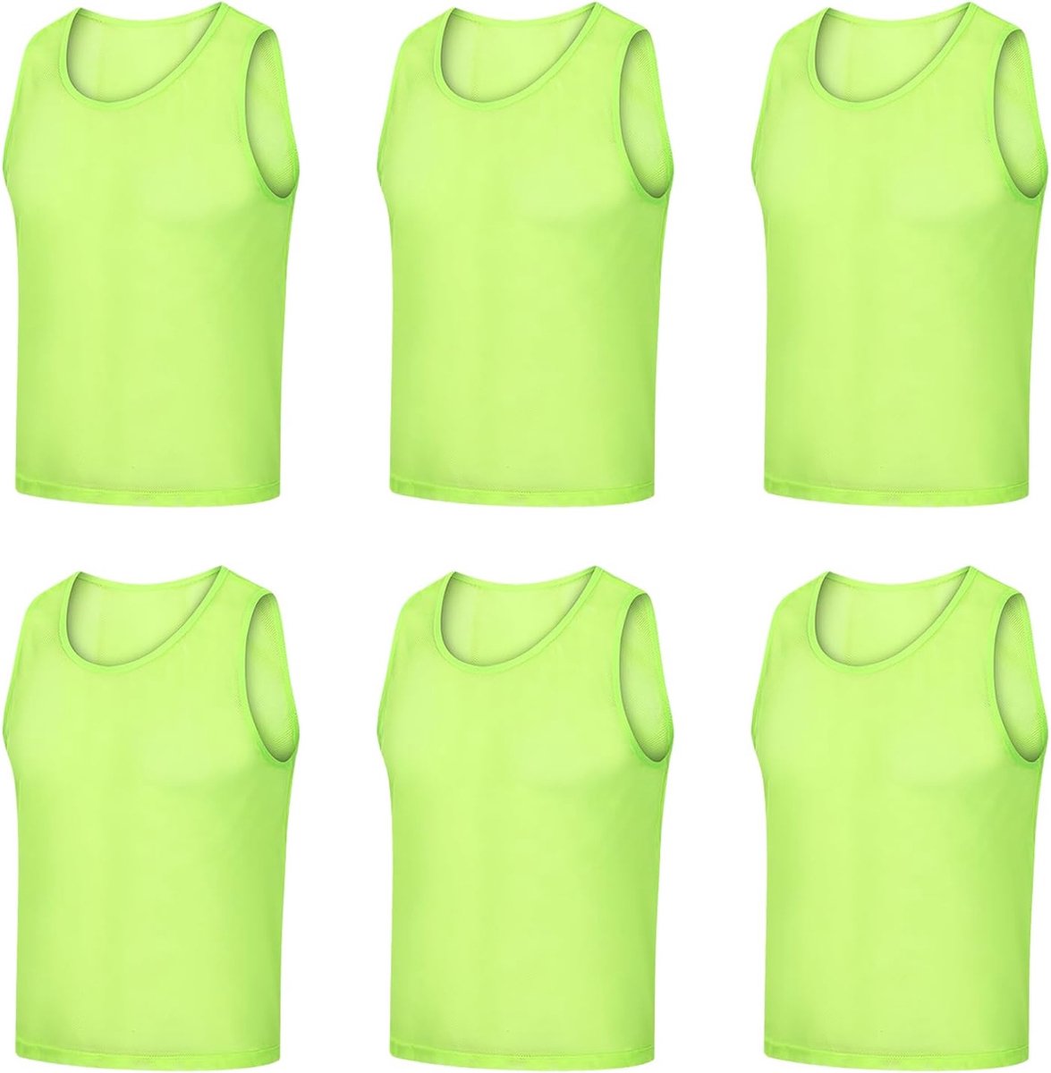 6 Stuks Voetbal Chasuble voor Volwassenen, 62 X 70 cm Professioneel Voetbal Trainingsvest, Voetbal Trainingsvesten in Maille, Sport Chasuble Voetbal, Voetbalshirts voor Mannen en Vrouwen