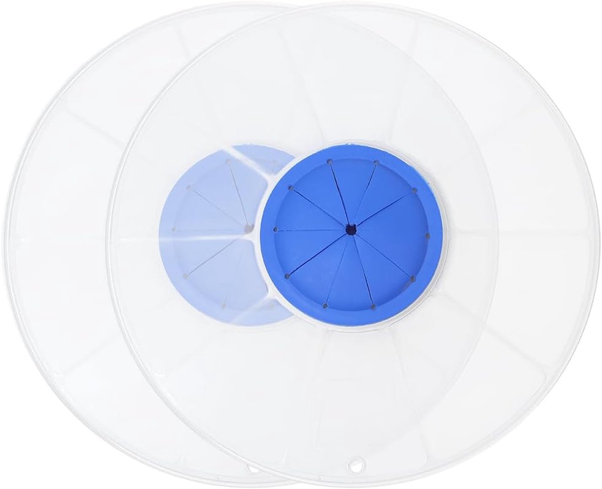 2 Pack Plastic Mengkom Splatter Guard 11.6 inch Universele Compatibel Vaatwasmachinebestendig voor Bakken Koken Keuken Thuis Taarten Maken Mixer Accessoire