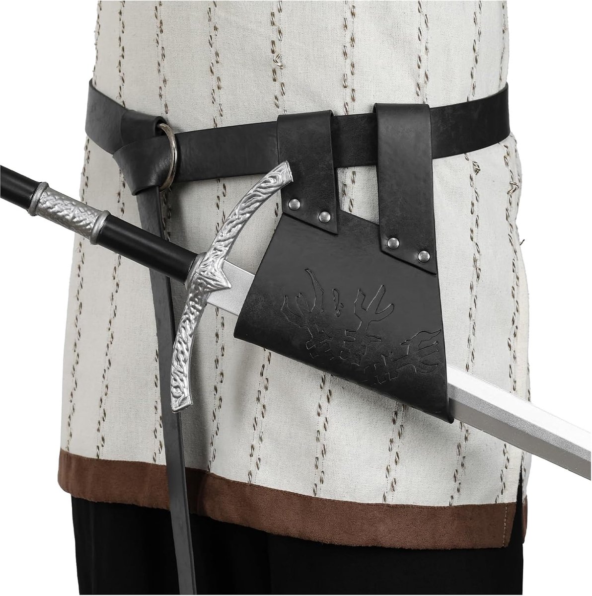 Middeleeuwse Zwaard Frog met Gordel - Viking Zwaard Holster & Schedes, Vintage Renaissance Zwaard Schede voor LARP