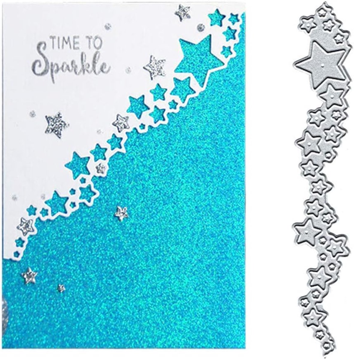 Stanssjabloon Ster Metalen Snijstencils Paper Card Het Snijden Dit Zilver DIY Scrapbooking Album Metalen Stanssjabloon Scrapbooking Decoratie Stansvormen Snijden Ster Vorm Snijden