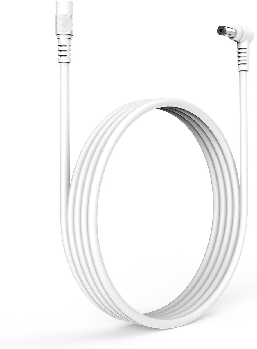 D'Extension DC Tonton 2M, Adaptateur d'Alimentation 5,5mm x 2,1mm, Câble d'Extension DC 5V~24V, Prise 5521 vers Connecteur pour Caméra de Surveillance, Caméra IP, DVR, Bande LED Blanc 2M