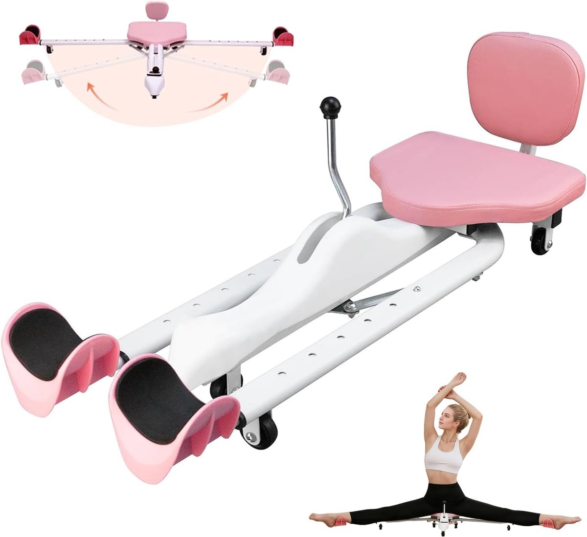 Beenspreider, spgattrainer, 0-180° verstelbare beenstrekker machine, verbetert je flexibiliteit en rekkwaliteit voor dans, ballet, yoga, gymnastiek en andere sporten (eenvoudige installatie)