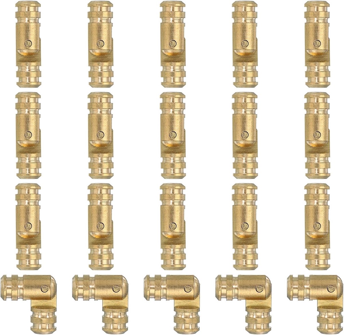 Scharnieren 1,8 cm x 0,5 cm, 20 stuks onzichtbare scharnieren vouwsteun, verborgen cilinderscharnier voor doe-het-zelf sieraden, kastdeur, houten doos, goud