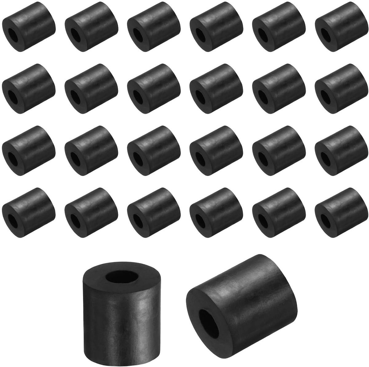 36 stuks rubberen sluitringen, 20 mm buitendiameter x 8 mm binnendiameter x 20 mm hoogte, ronde rubberen bussen, dikke rubberen sluitringen, voor huis- en autoaccessoires