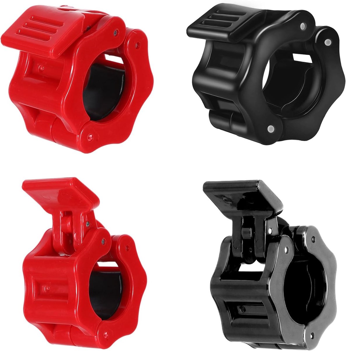 4 stuks haltersluitingen, haltersluitingen, 28 mm, snelsluiting, lange halter, klemmen, sluiting, lange halter, clips, halterbeveiliging voor workout, gewichtheffen, thuis, gym