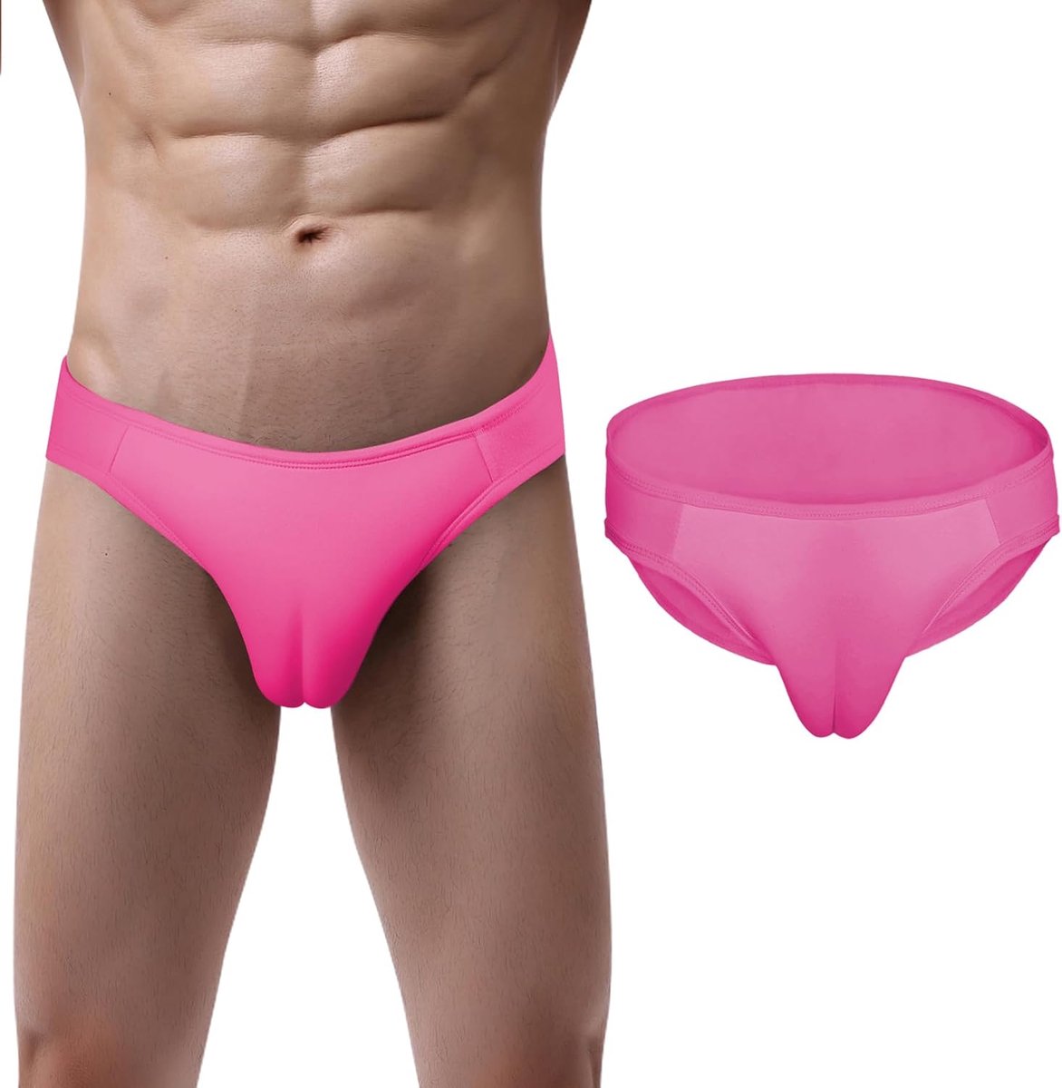 Crossdresser Slipje Katoen Sexy Gaff Tucking Ondergoed Transgender Slips Sissy Lingerie (Roze Rood, L), roze rood, L