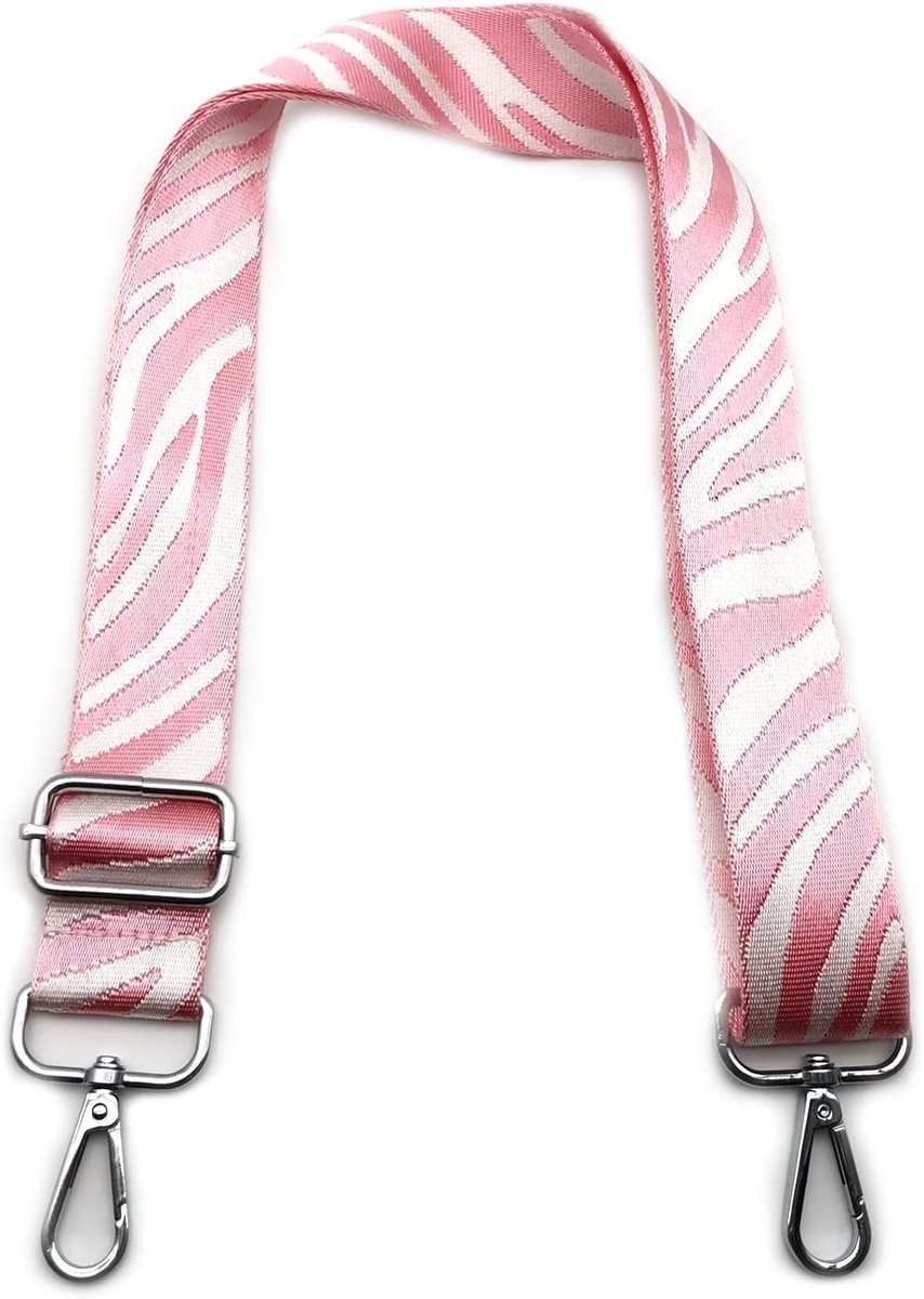 Schouderriem voor Tassen, Tasriemen voor Schoudertassen, Schouderriem met Zilver Gespen, Brede Tasriemen Vervanging 3.8cm voor Dames Crossbody, Handtassen, Camera, Roze Textuur, #2
