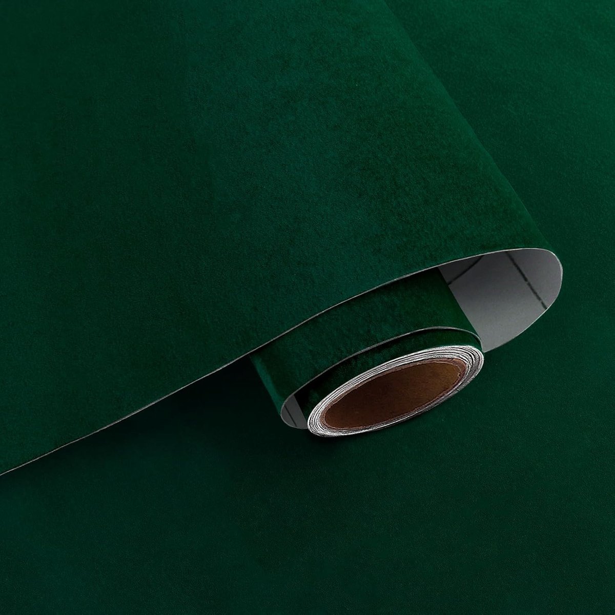 Zelfklevende Donkergroene Fluwelen Stof Behang 40cmx200Cm Flocking Liner voor Sieraden Dozen Dressoir Sticky Back Plastic Vilt Fluwelen Contact Papier voor Kasten Lade Liner