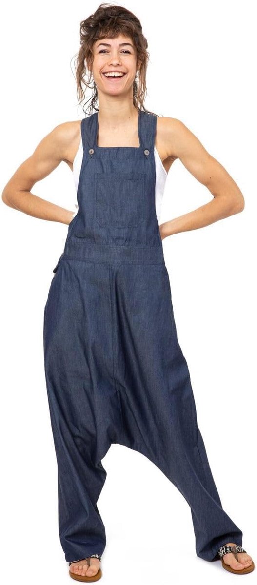 Tuinbroek harembroek denim zacht licht Dina - maat S tot XXXL blauw — afbeelding 3