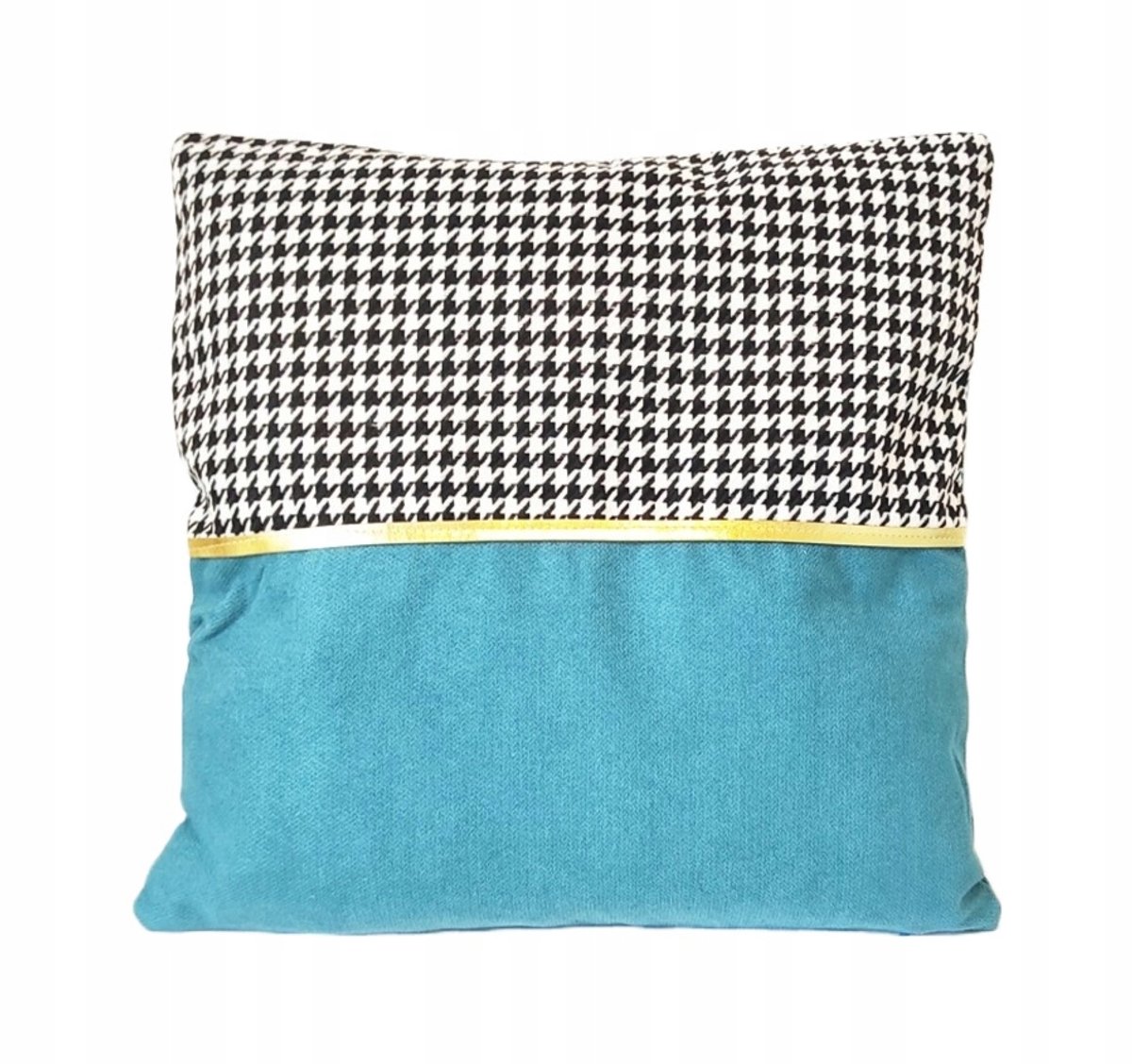 Decoratief Pepita Kussen 45x45 cm - Turkoois