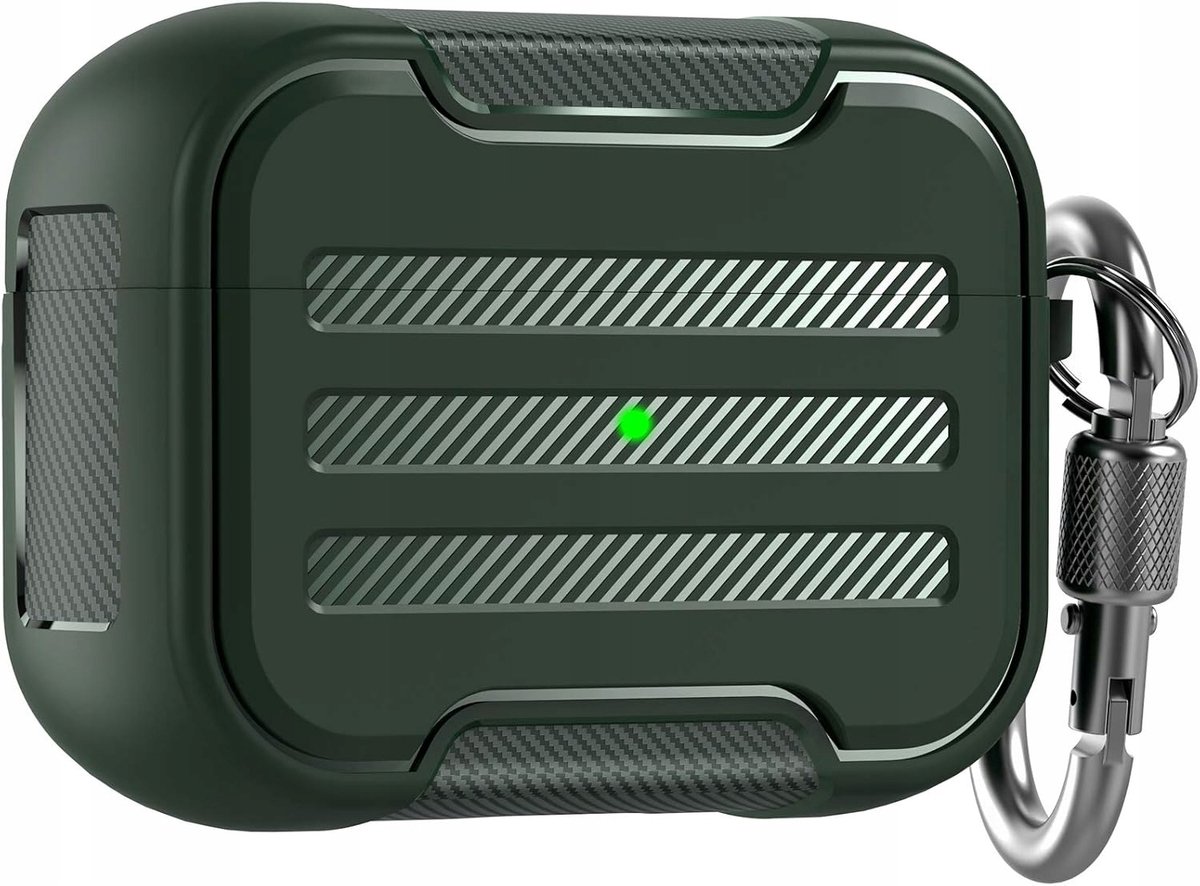 Ahastyle AirPods 3 Hoesje met Karabijn - Cyaan Groen