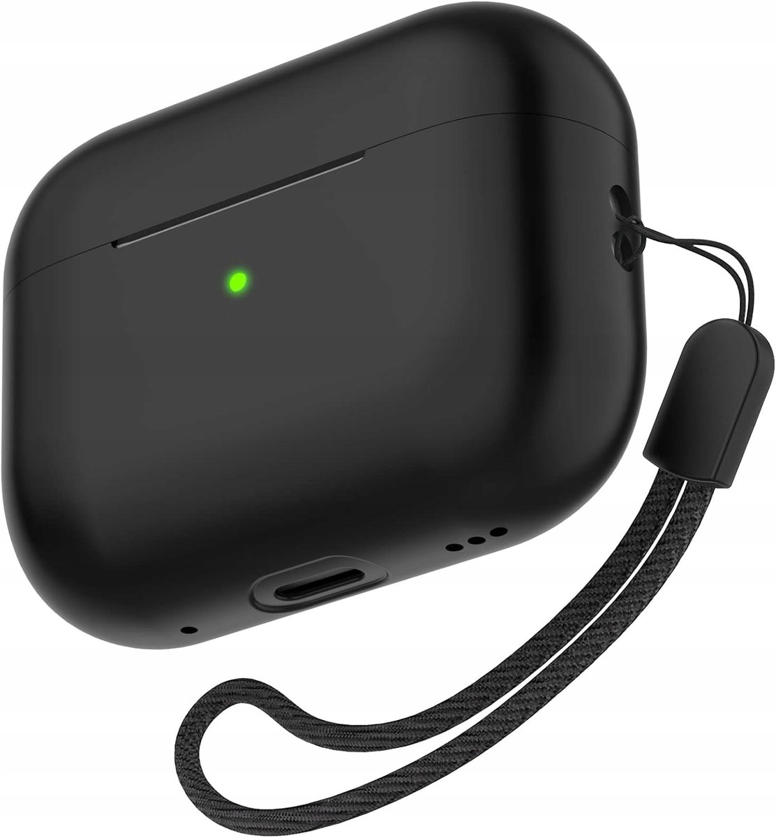 TRONWIN Siliconen Hoesje met Lanyard voor AirPods Pro 2 - Zwart