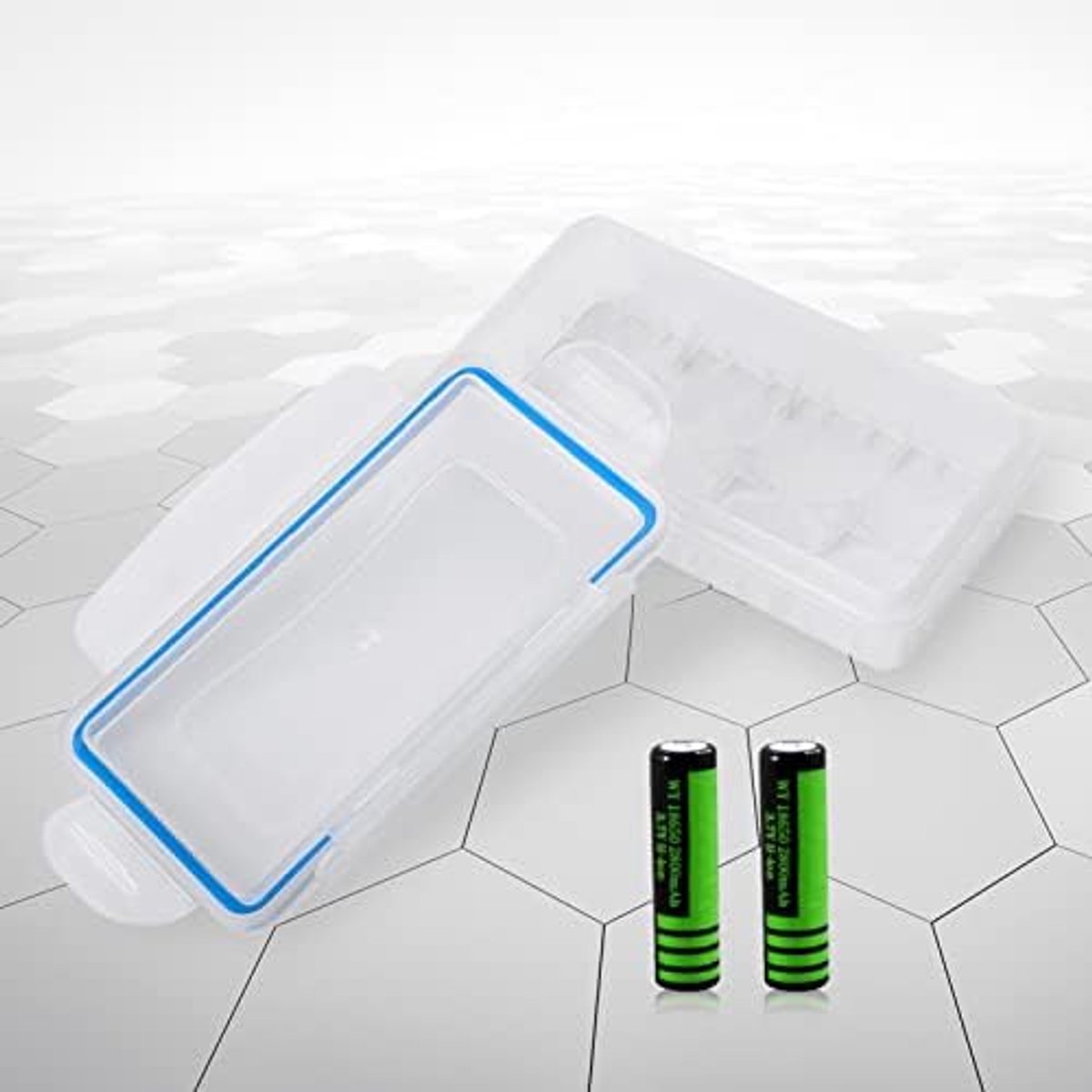 Batterijopbergdoos 2PCS - heldere kunststof - waterdicht - veilig opslaan van batterijen - ShopVlot