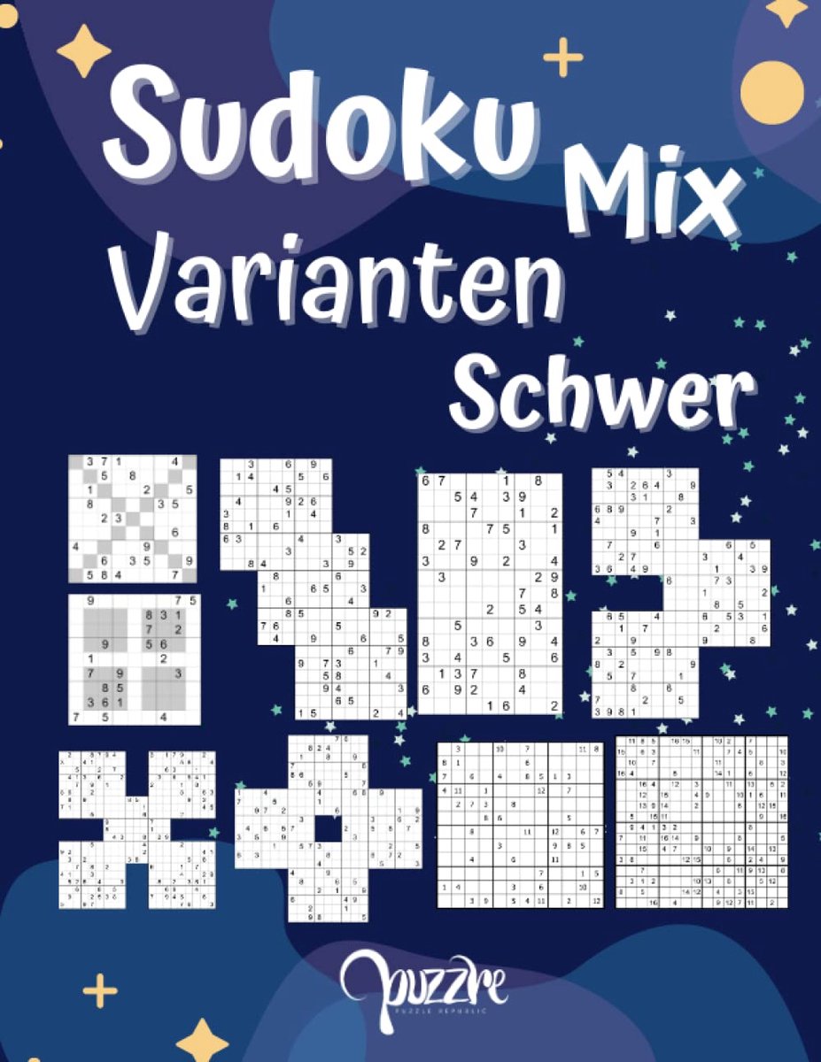 Sudoku boek varianten zwaar - denksport voor gevorderden - 12x12, 16x16, Samurai - ShopVlot