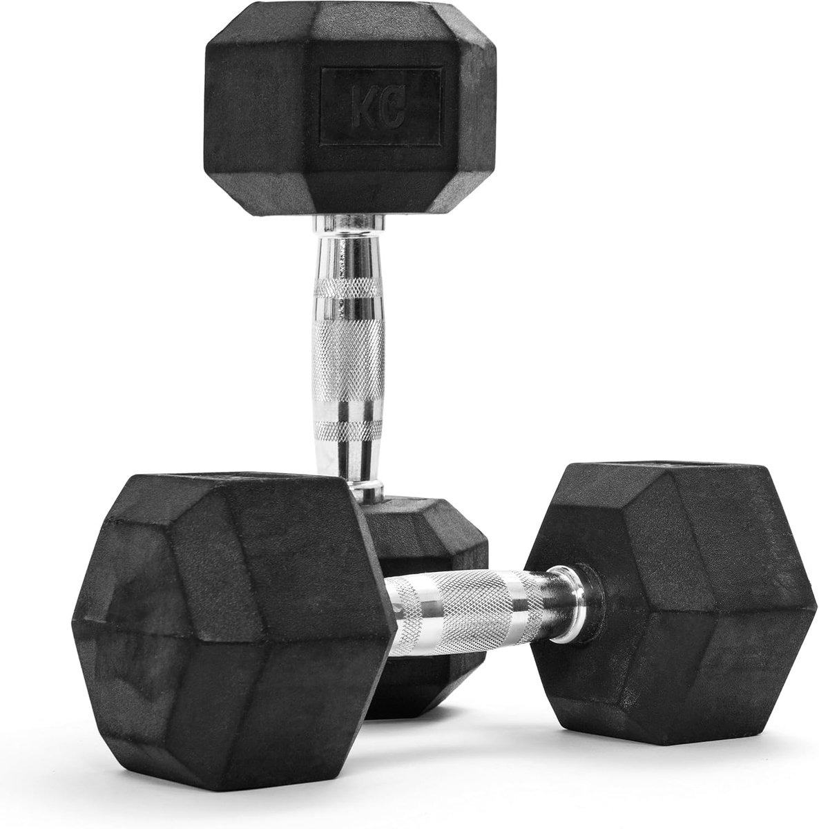Dumbbells hexagonaal 5-30 kg - Premium rubbercoating - Ergonomische chrome handvatten - Ideaal voor thuistraining - ShopVlot