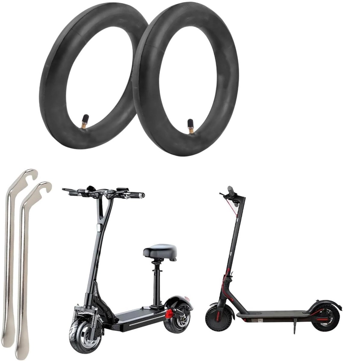 Scooterbanden 60/70-6.5 inch - dubbele sterkte - met 2 ventielen - vervangende banden voor elektrische scooters - ShopVlot