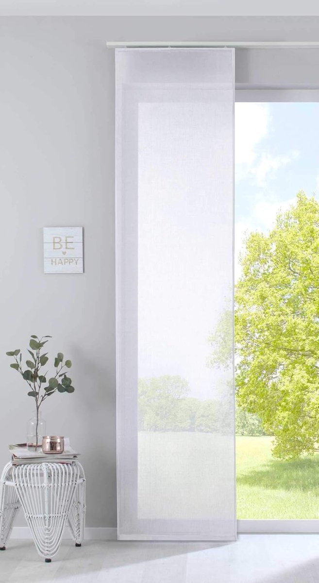 Gordijnpaneel 245x60 cm - Katoenen voile - Transparant - Creëert een lichte sfeer - ShopVlot