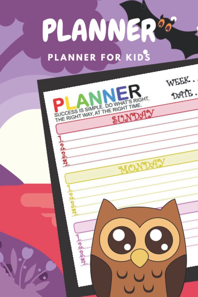Planner voor kinderen - kleurrijk ontwerp - bevordert systematisch denken - ShopVlot