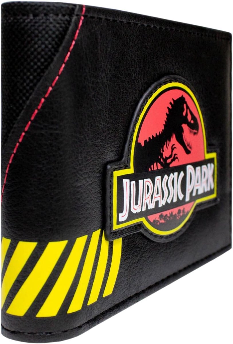 Portemonnee - Bi-Fold T-Rex Embleem - Zwart - Ideaal voor kaarten en briefgeld - ShopVlot