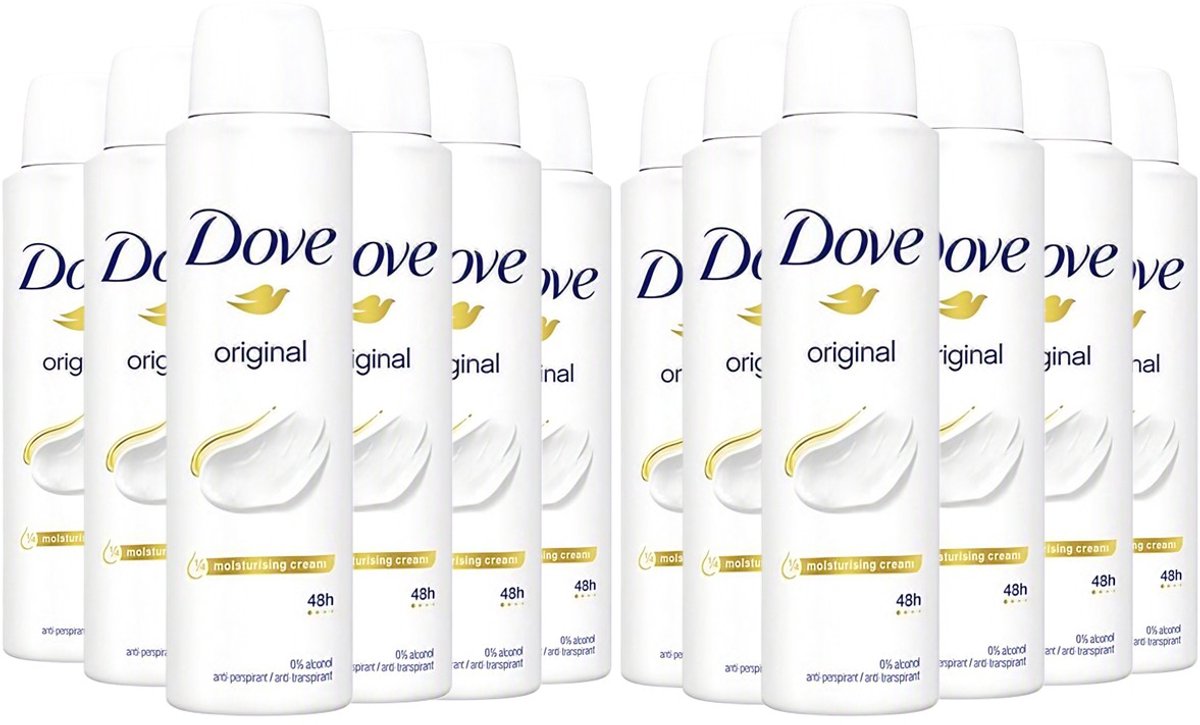 Dove Original - Deospray - Anti-Transpirant - 150 ml - Voordeelverpakking - 12 stuks