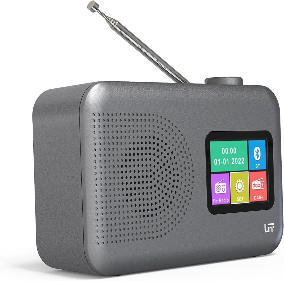 Digital radio DAB+ en FM - kleurendisplay - Bluetooth - ideaal voor keuken en tuin - ShopVlot