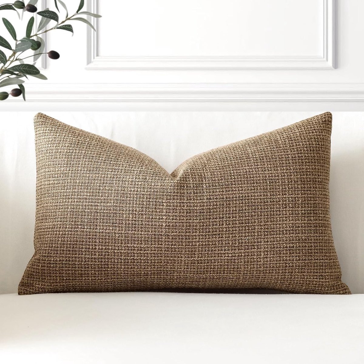 Decoratieve Kussenhoes 30 x 50 cm - Bruin Polyester Linnen - Comfortabel en ademend - Perfect voor de bank - ShopVlot