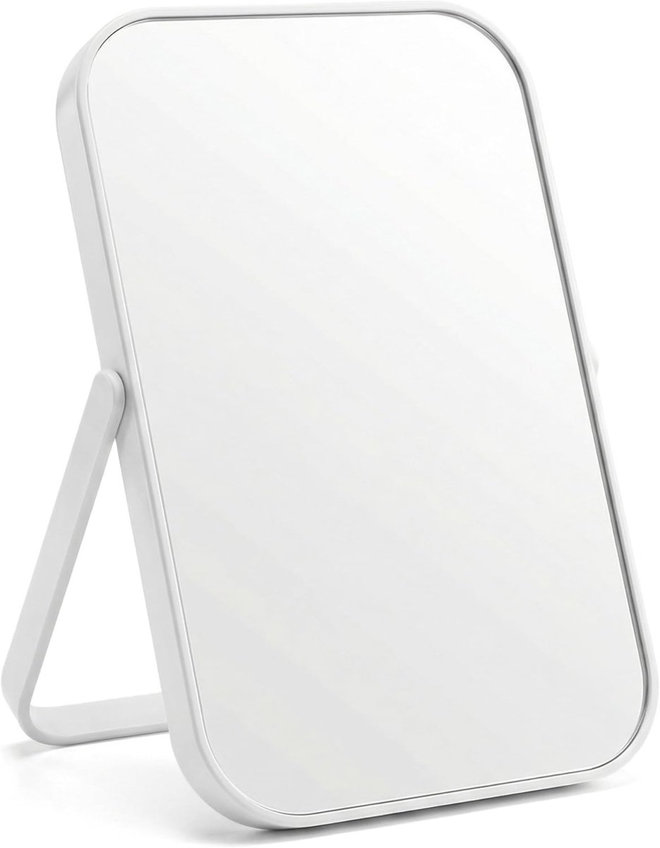 Make-up spiegel 14,8 x 20,8 cm - Opvouwbaar - Wit - Perfect voor reizen - ShopVlot
